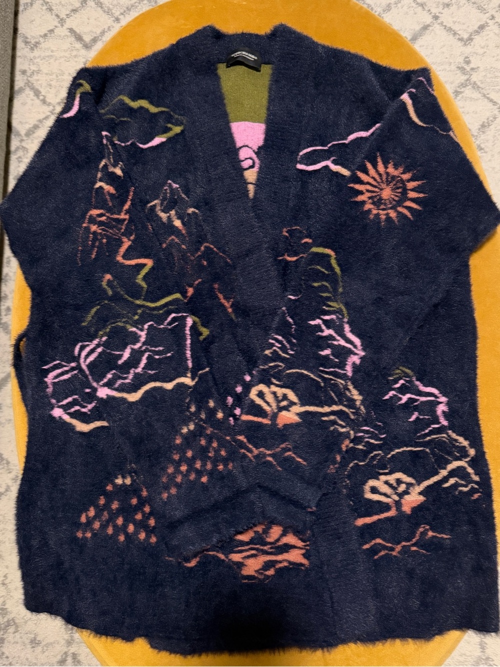 Scotch & Soda Kimono Cardigan in Mountain Artwork